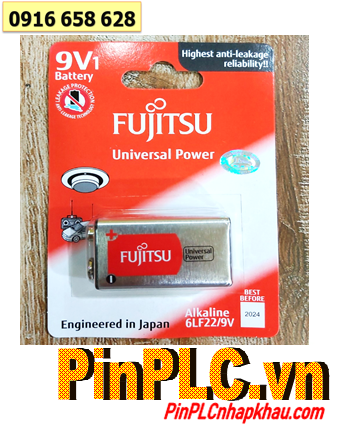 Fujitsu 6LF22, MN1604B; Pin 9v Alkaline Fujitsu 6LF22, MN1604B chính hãng /X.xứ NHẬT (Loại Vỉ 1viên)